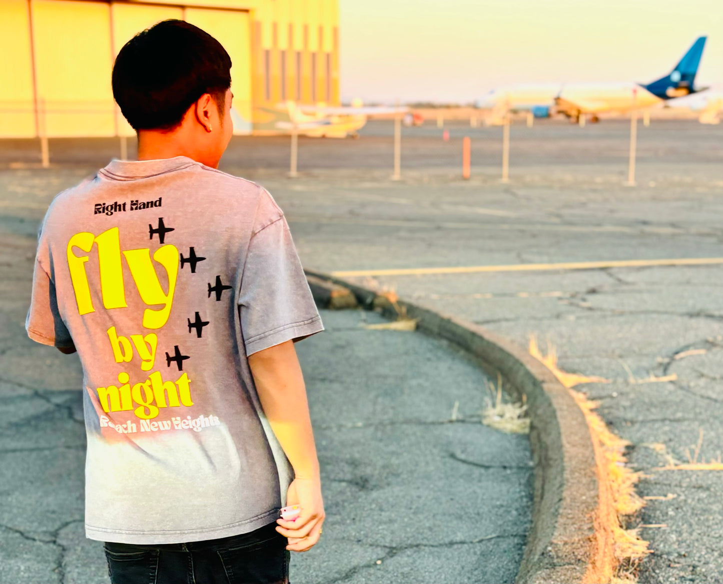 Fly By Night T-Shirt Puff Print-Last 1