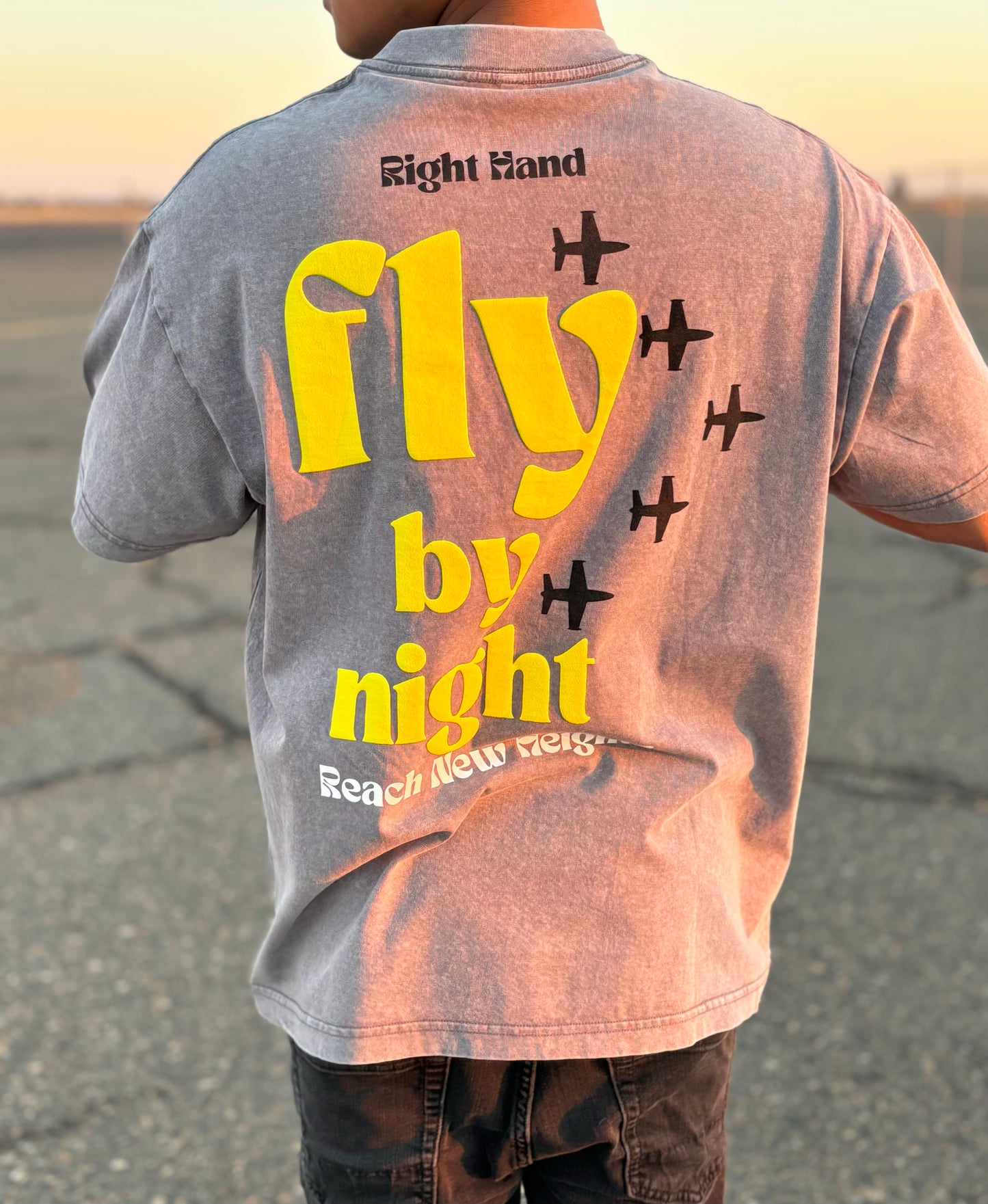 Fly By Night T-Shirt Puff Print-Last 1
