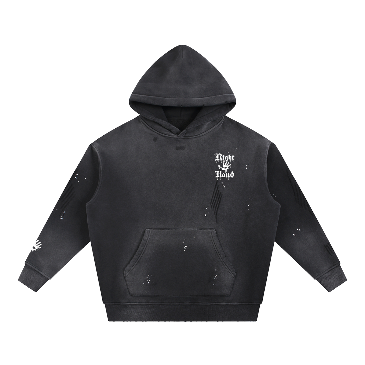 Vintage Washed Frayed Hoodie