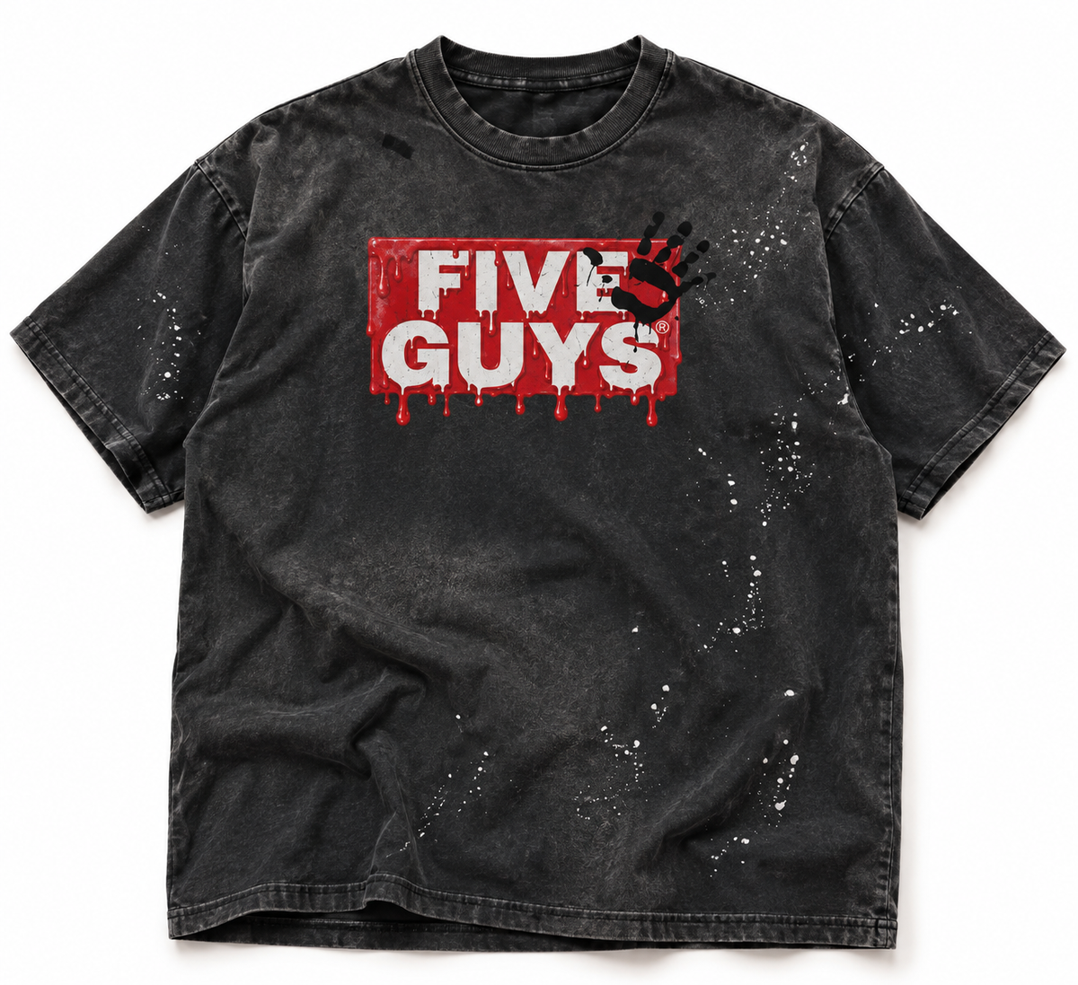 Five Guys Paint Splatter Tee