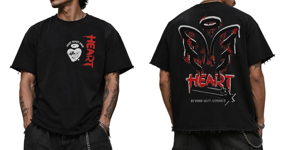 Have $ Have Heart Sun Fade Raw Edged T-Shirt