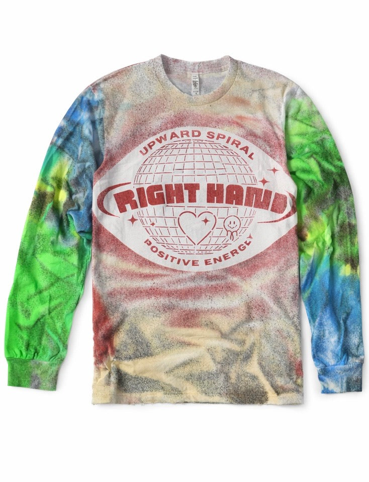 Multicolor Upward Spiral Long Sleeve