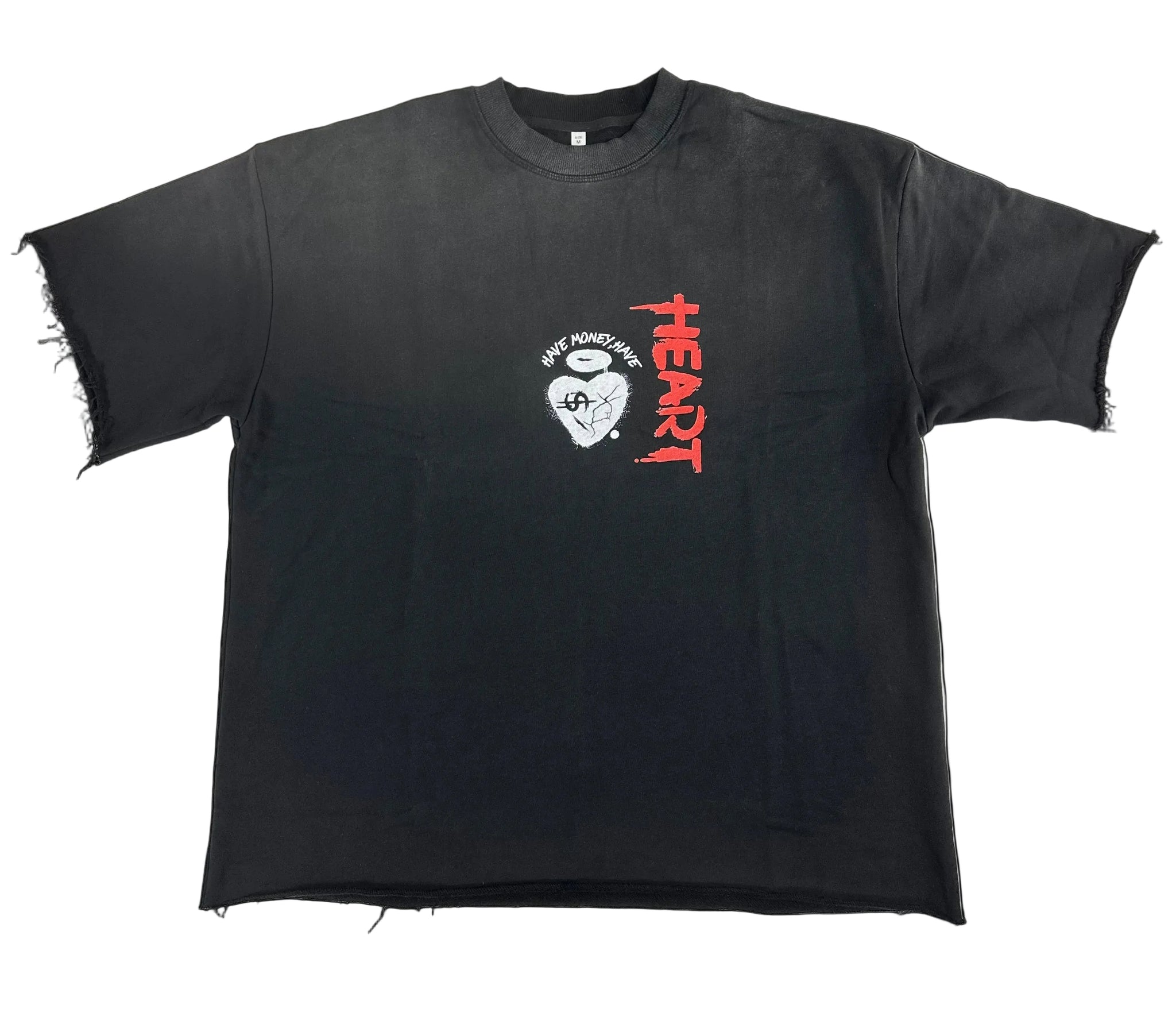 Have $ Have Heart Sun Fade Raw Edged T-Shirt