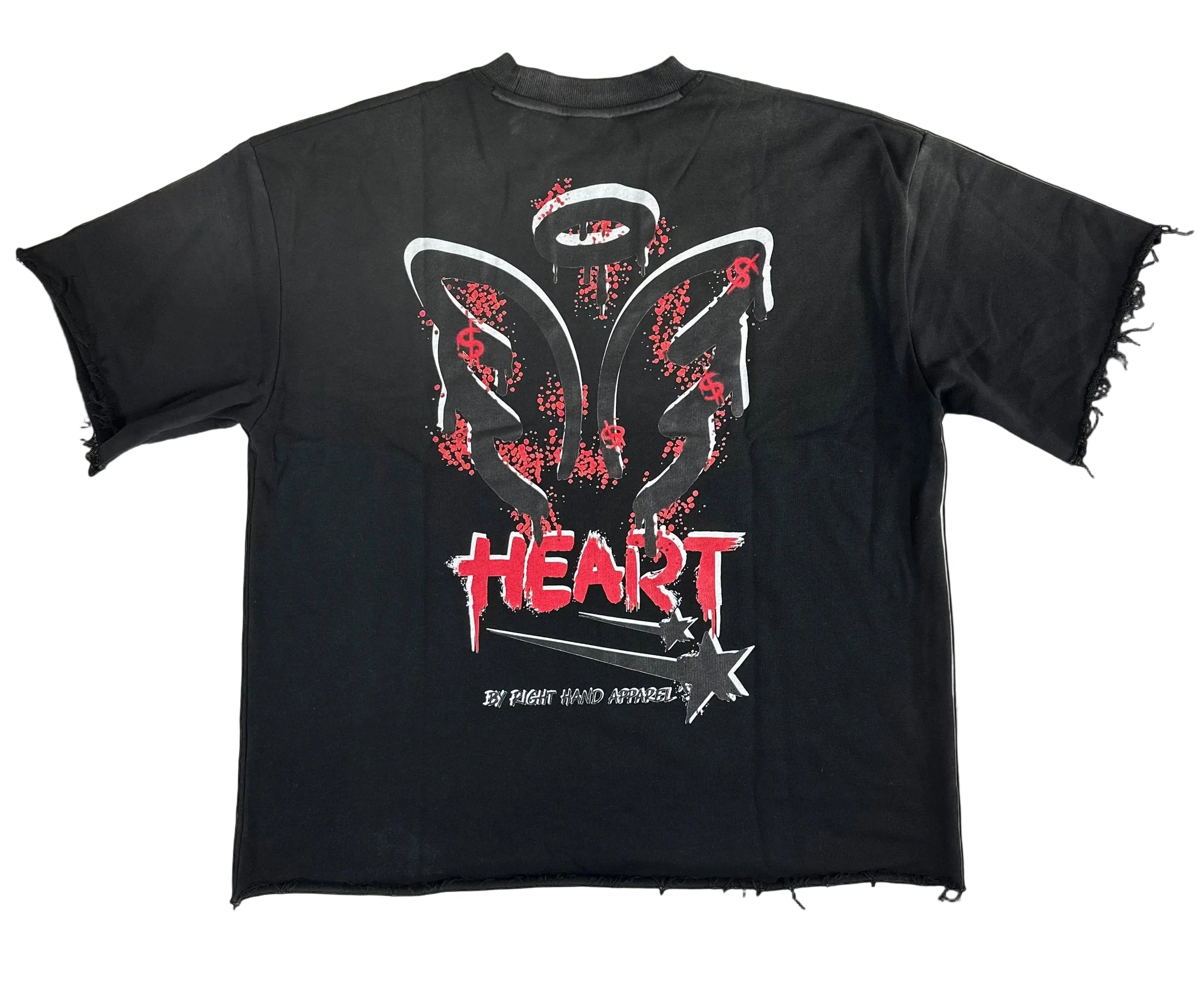 Have $ Have Heart Sun Fade Raw Edged T-Shirt