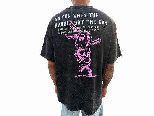 No Fun When The Rabbit Got The Gun T-Shirt -Last 1