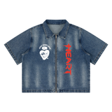Have Money, Have Heart Unisex Full-Zip Denim Shirt
